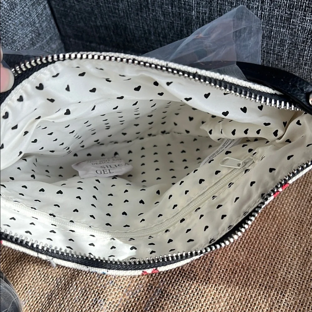 BRIGHTON LOVE & JOY canvas Hearts Crossbody Bag (NWT) ♥️ - Picture 5 of 14